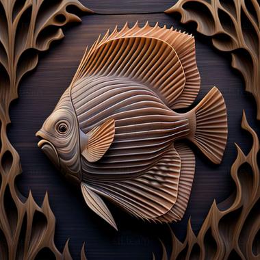 3D model Chaetodon collare (STL)